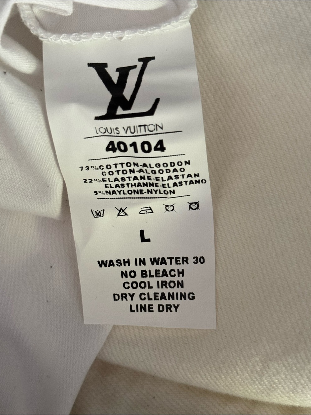 ➰Louis Vuitton Style Logo Jacquard Denim Pocket T-Shirt ➰ - Picture 6 of 9